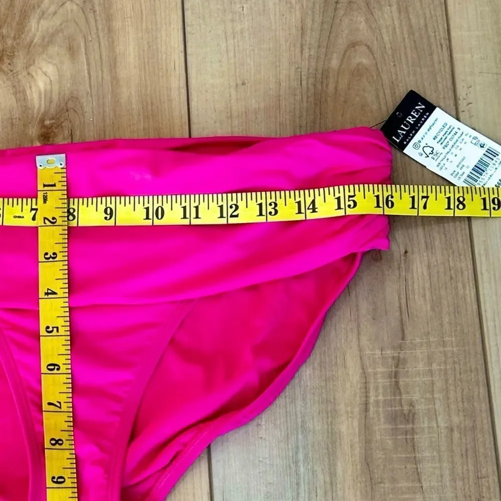 NWT Lauren Ralph Lauren Beach Club Hipster Bikini Swim Bottom Size 12